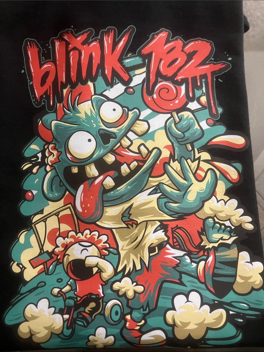 Graphic T-shirt Blink 182 Black Size Large